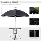Outsunny 6 Piece Patio Dining Set for 4 with Umbrella