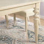 Amonia 5-Piece Dining Set, Turned-Leg Dining Table with 4 Tufted Chairs