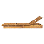 Acacia Wood Outdoor Chaise Lounge