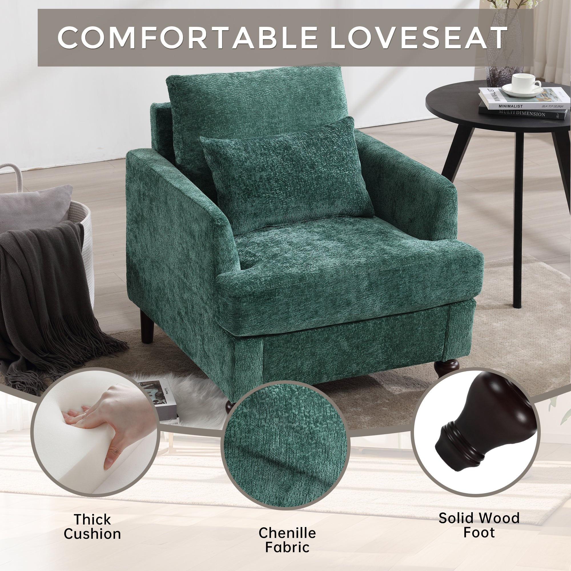 Wood Frame Armchair - Modern Accent Chair