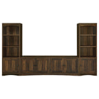 Lunetta Dark Pine 3-Piece TV Stand Entertainment Center