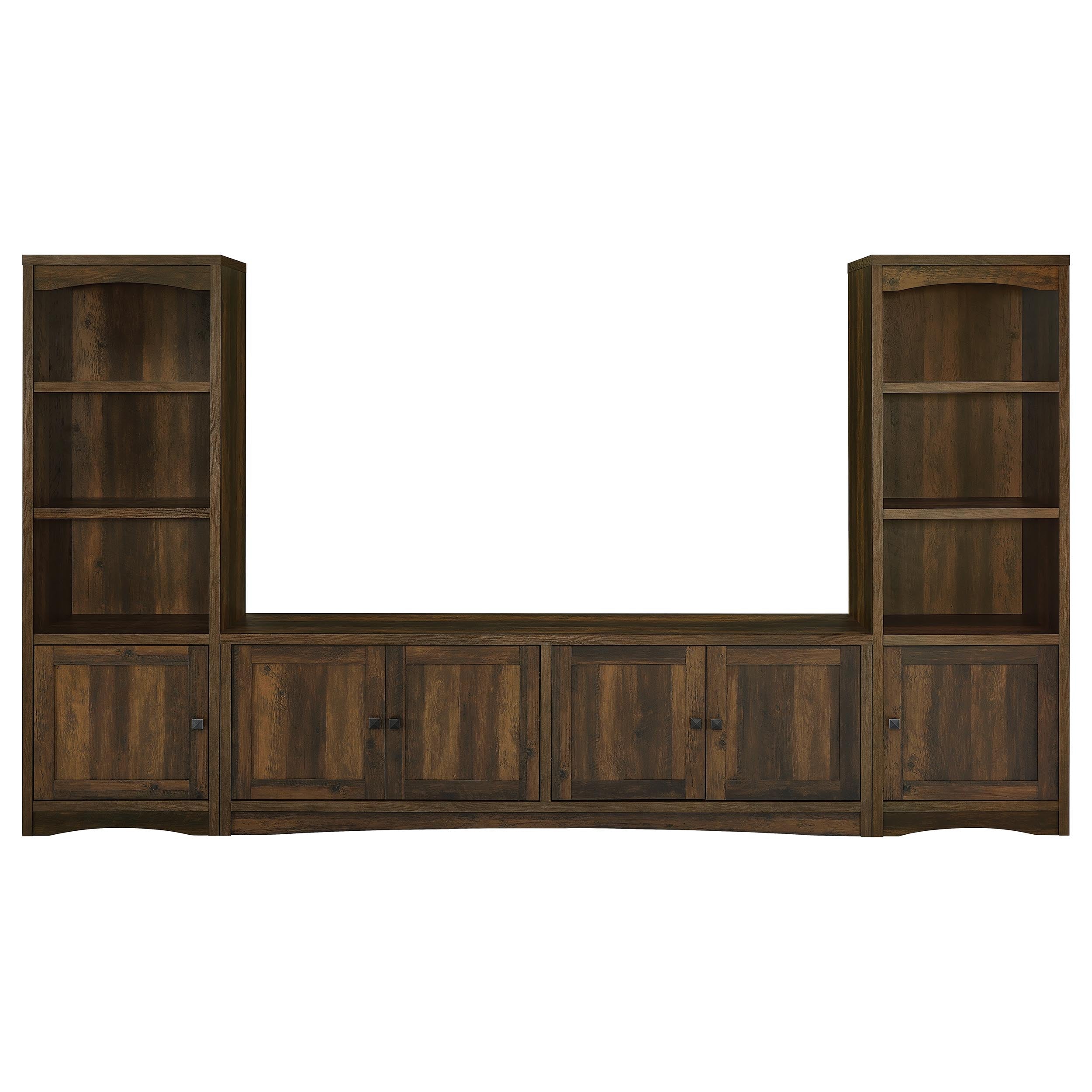 Lunetta Dark Pine 3-Piece TV Stand Entertainment Center