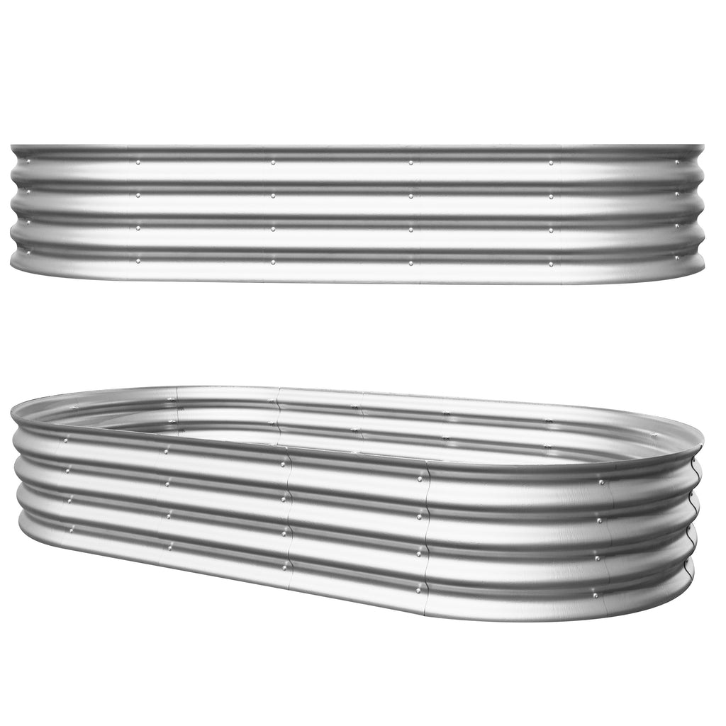 2-Piece Galvanized Raised Garden Bed Kit