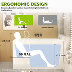 43" Acrylic Freestanding Bathtub with Seat