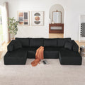 132" U Shaped Modular Sectional Sofa