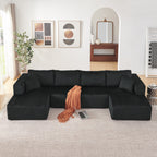 132" U Shaped Modular Sectional Sofa