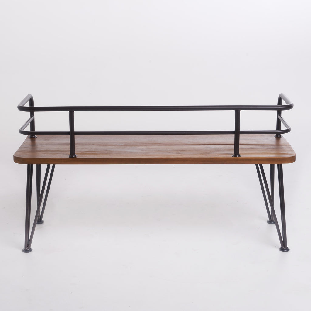 Zion Industrial Wood and Metal Bench
