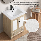 Wooden Bathroom Vanity Sink Base Cabinet - 24" Width