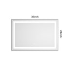 36" x 24" LED Bathroom Mirror with Front and Backlight