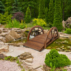 3.3ft Wooden Garden Bridge Arc Footbridge