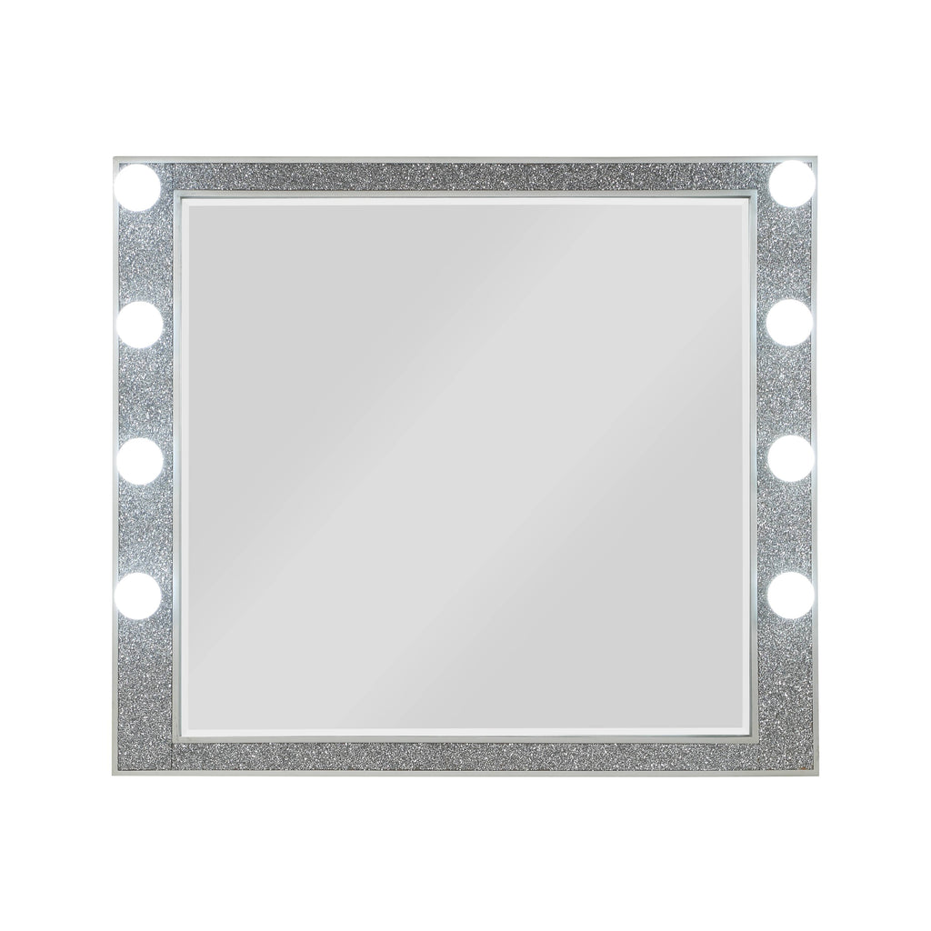 Sliverfluff Mirrored & Champagne Finish Mirror W/Light