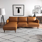 Lore L-Shaped Genuine Leather Sectional