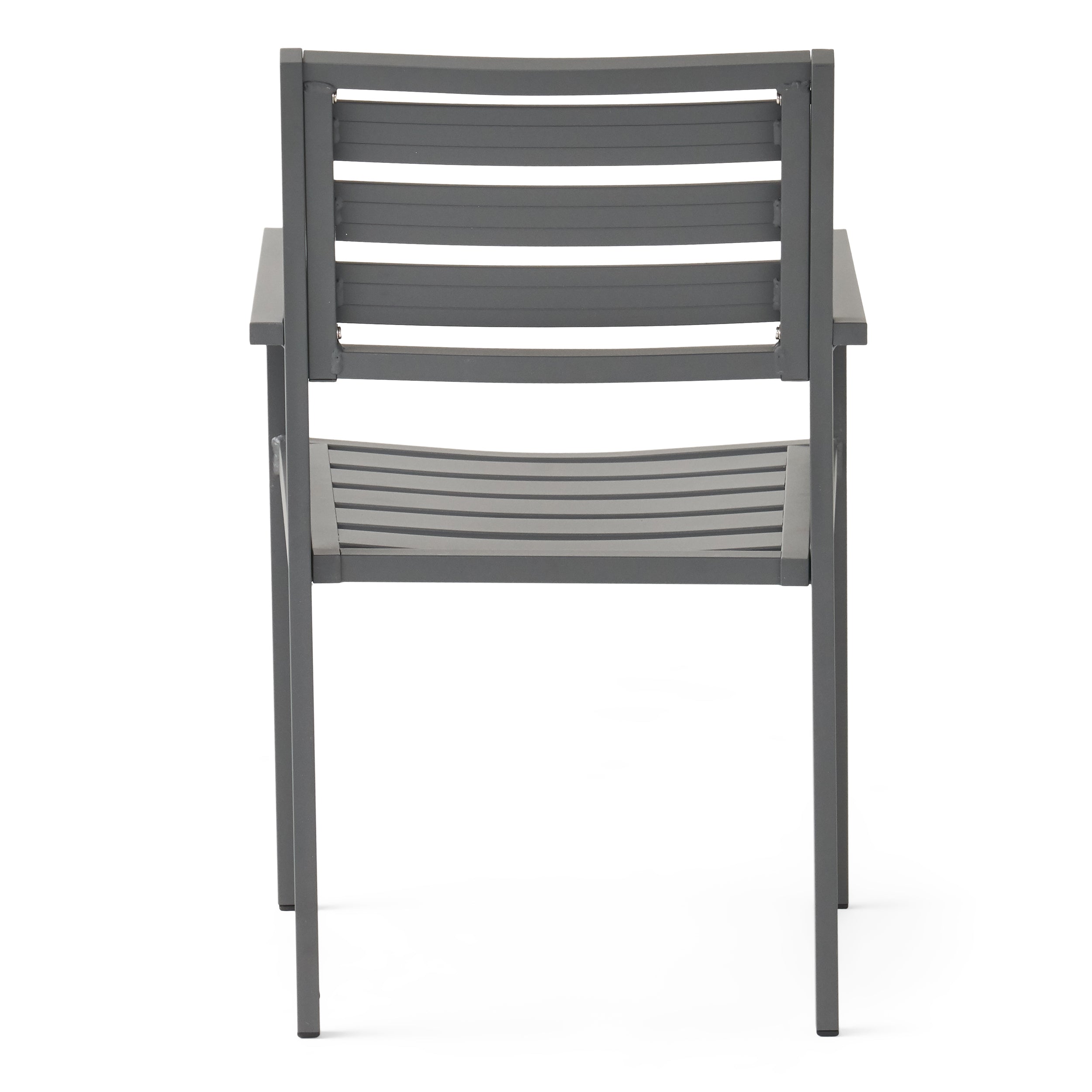 Outdoor Modern Aluminum Dining Chair Set of 2