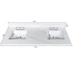 61-Inch Quartz Double Bathroom Vanity Top