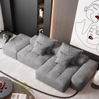 Modern Oversized Modular Sectional Sofa with Ottoman