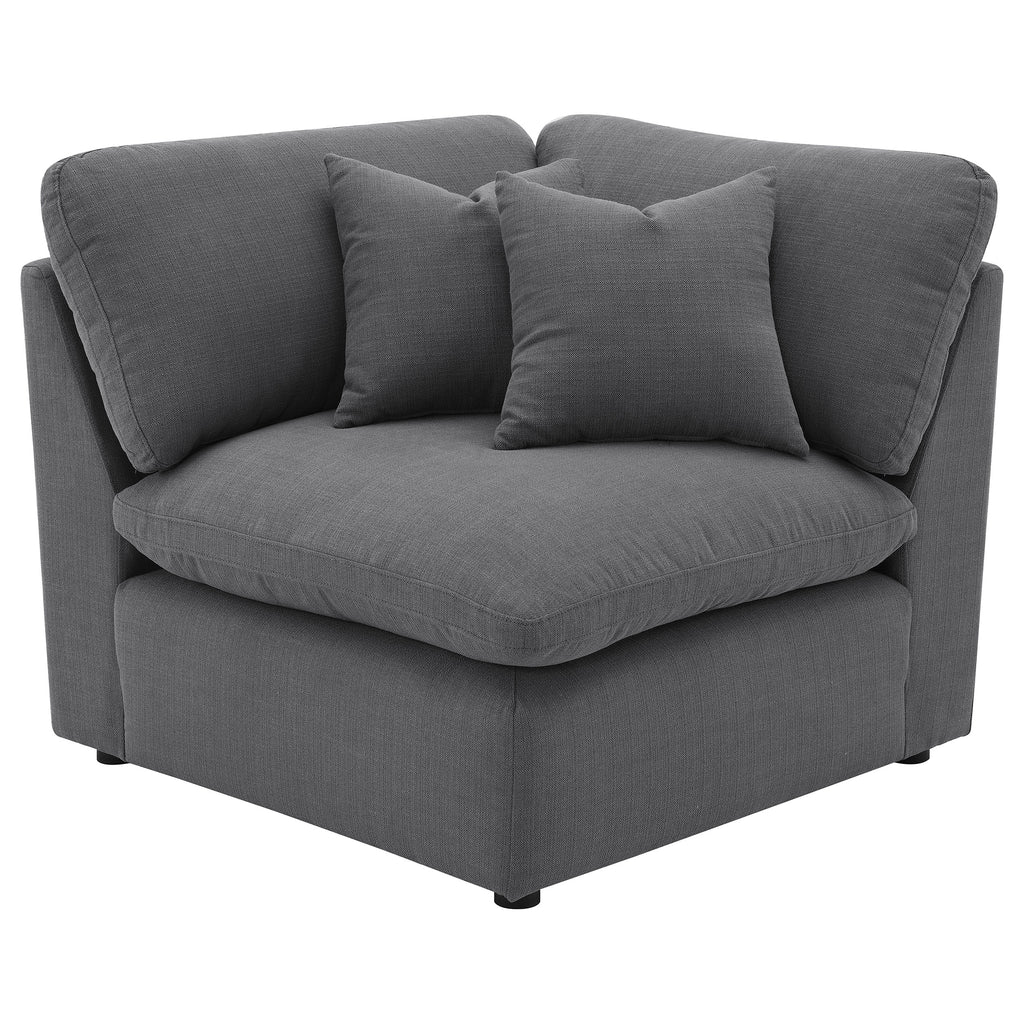 Charcoal 6-Piece Upholstered Modular Sectional Sofa