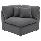 Charcoal 6-Piece Upholstered Modular Sectional Sofa