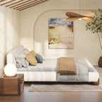 Alpine Puffy Modern Platform Bed, King