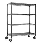 2640 Lbs Industrial Metal 4 Tier Shelving Unit