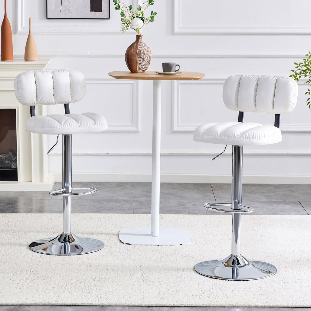 Set of 2 Adjustable Height Bar Stools