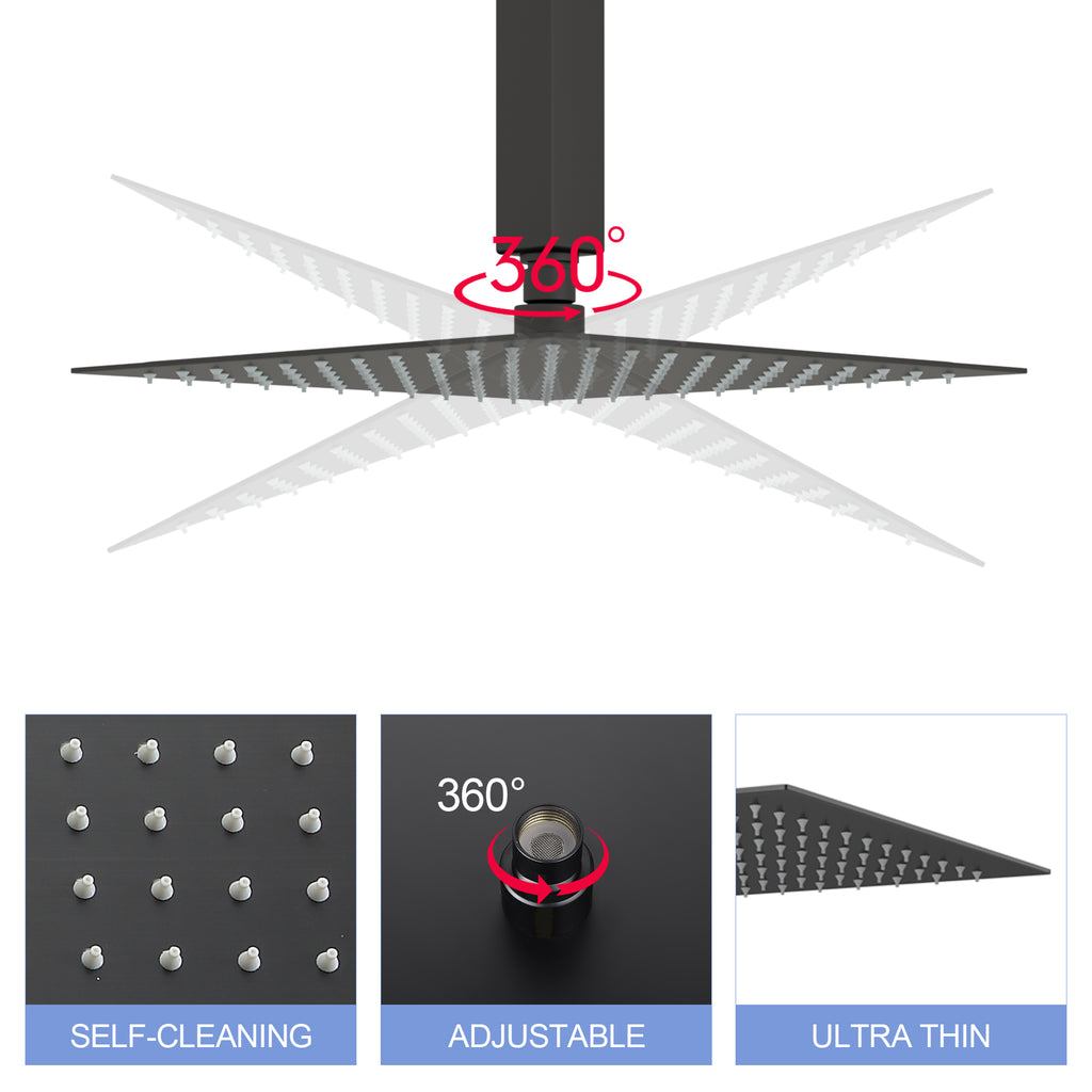10" Stainless Steel Rainfall Shower Head