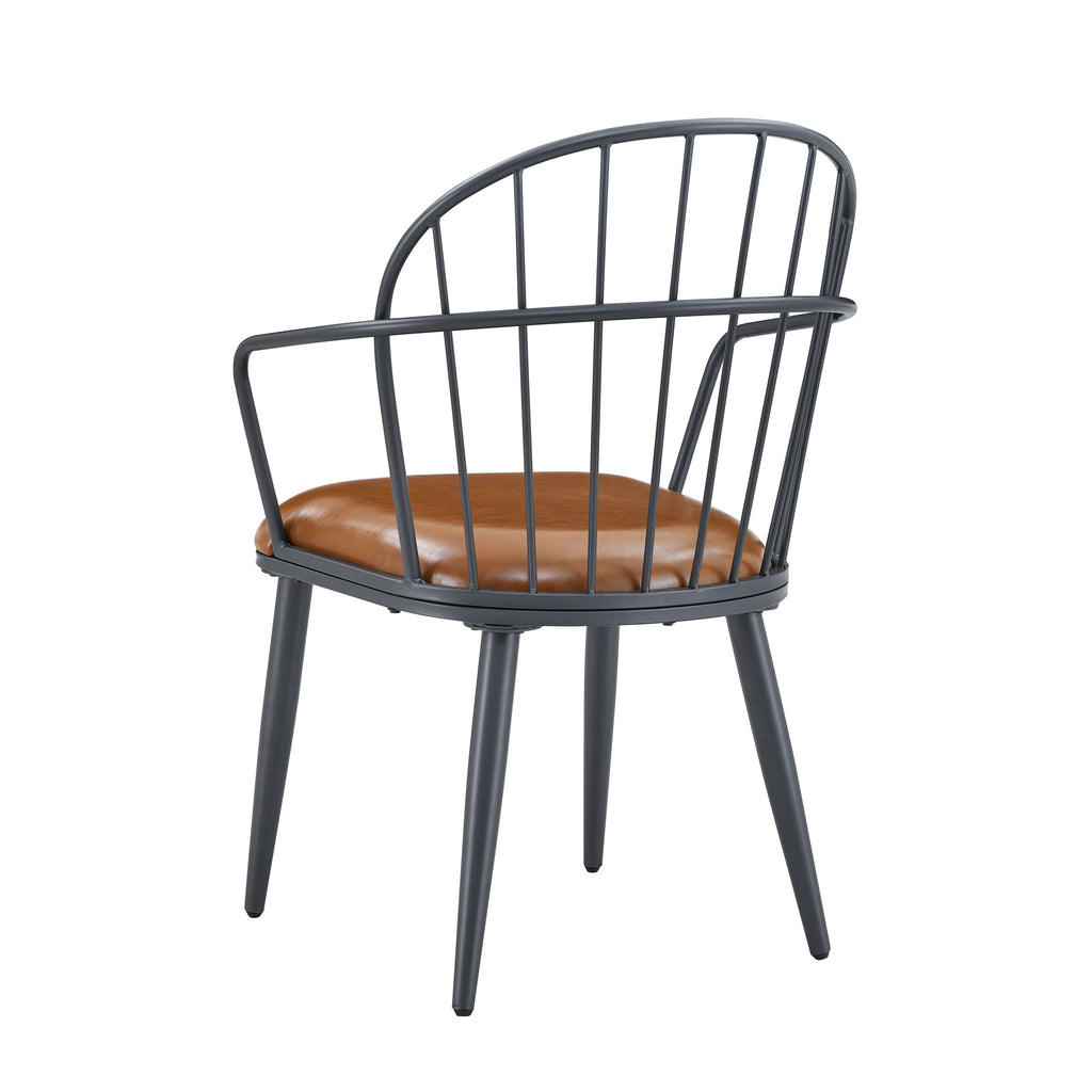 Indoor Upholstered Dining Set With Metal Legs (Set of 4)