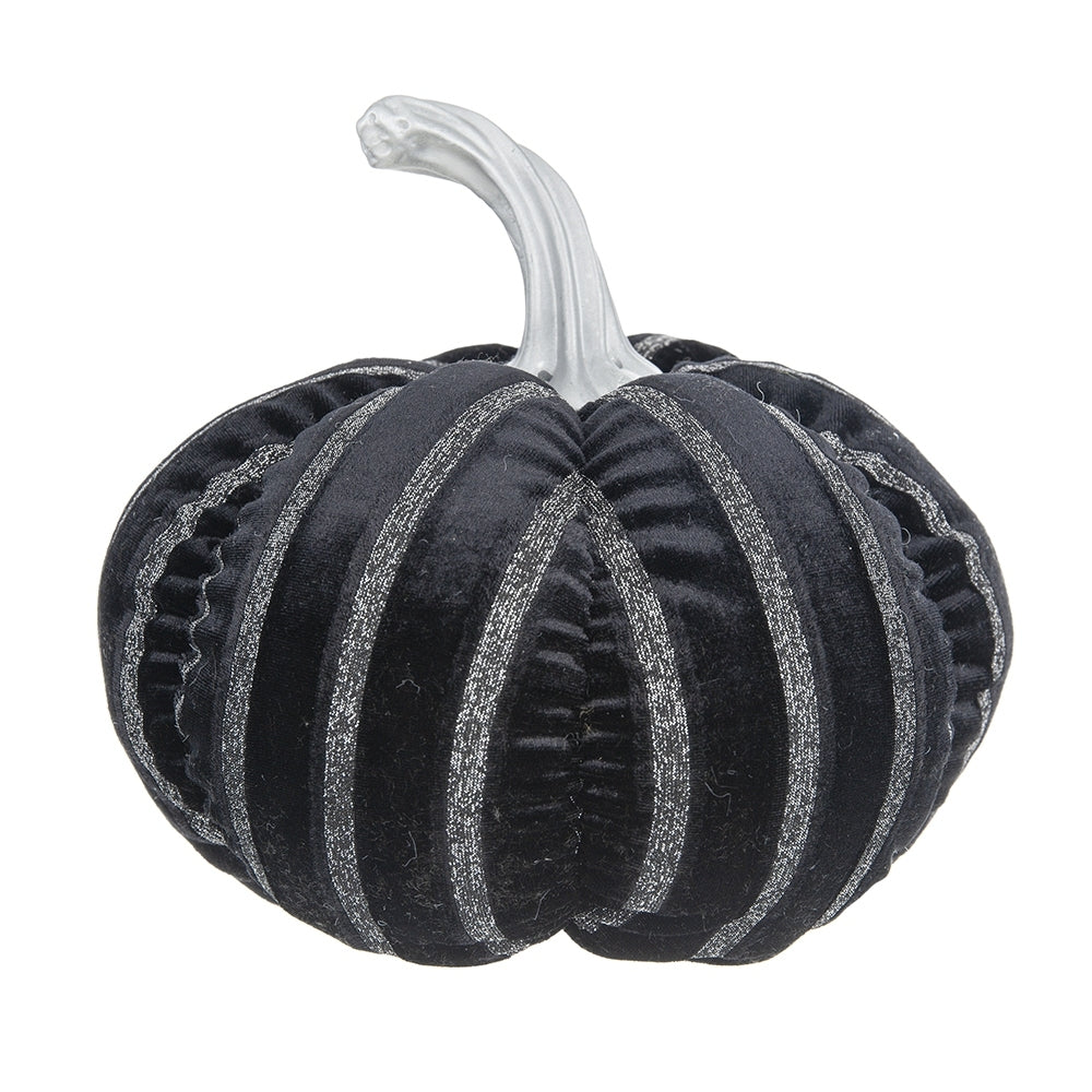 Striped Fabric Pumpkin of Whimsical Elegance