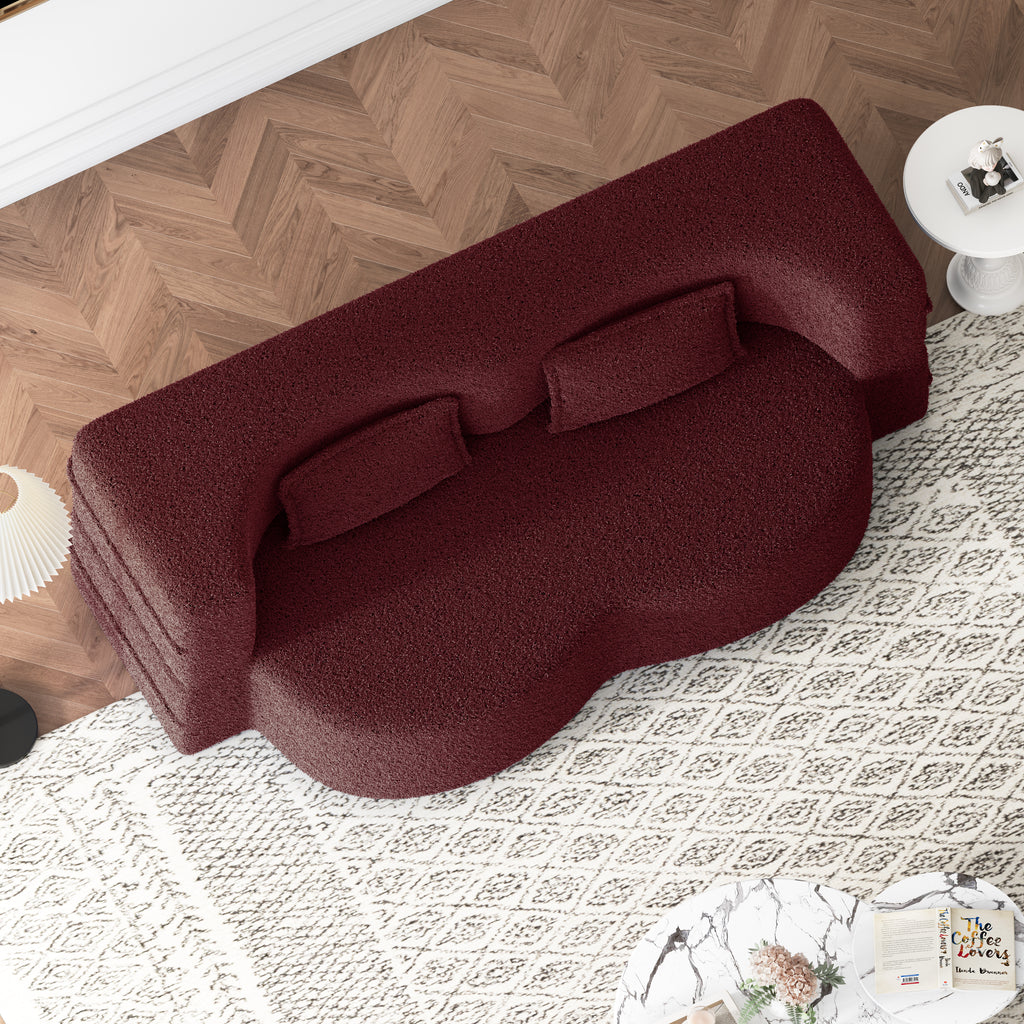 Modern Floor Sofa with 2 Pillows