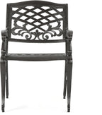 Ravenna 6-Person Metal Patio Dining Set with Rectangular Table