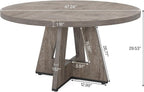 47" Round Farmhouse Dining Table – Rustic