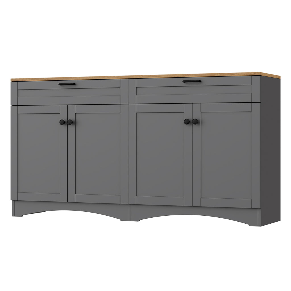 Farmhouse TV Stand with 2 Drawers for TVs Up to 70"