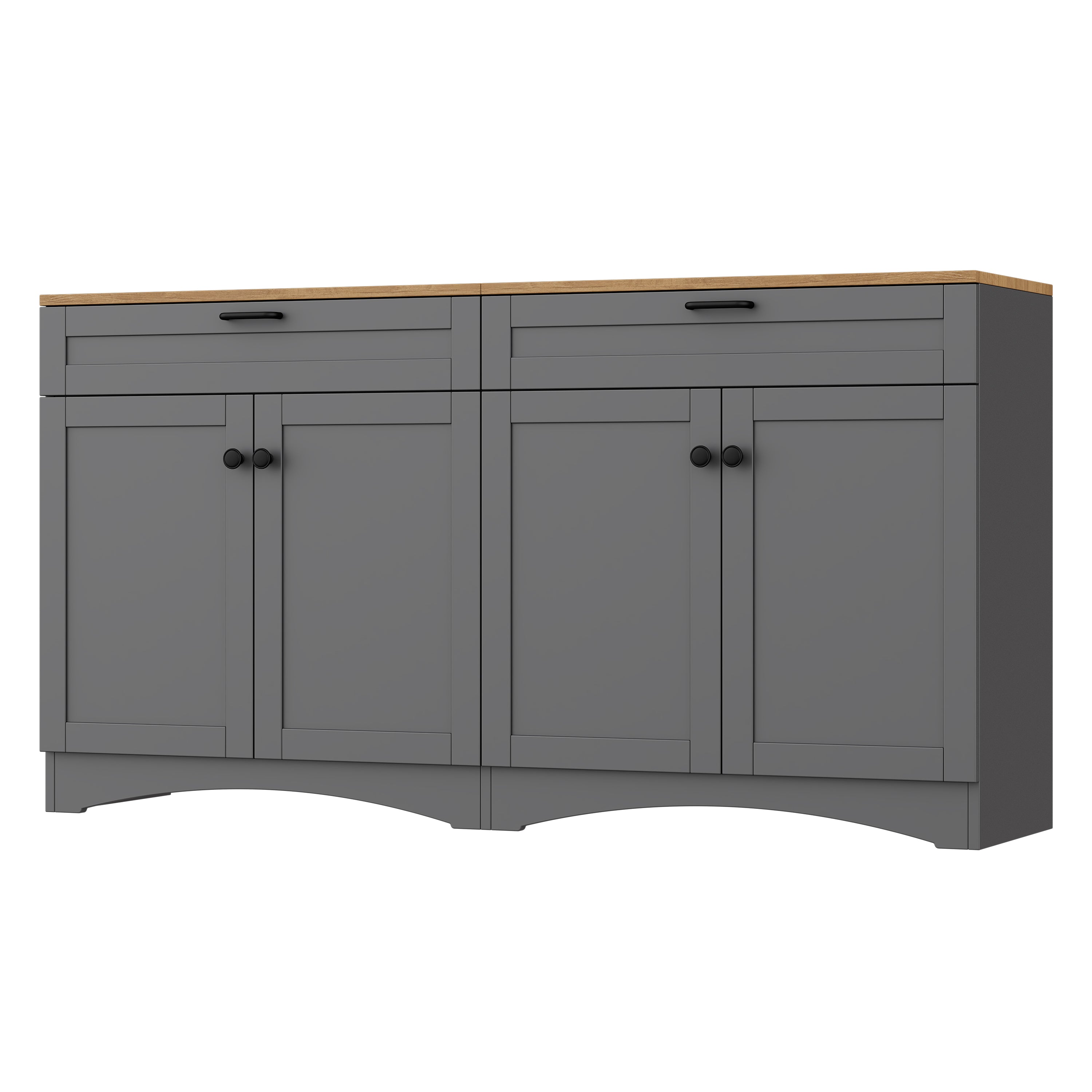 Farmhouse TV Stand with 2 Drawers for TVs Up to 70"