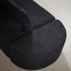 106.3-Inch V-Shaped Modular Sofa Set in Chenille Fabric