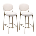 29'' Upholstered Bar Stools Velvet Counter Stool Set of 2