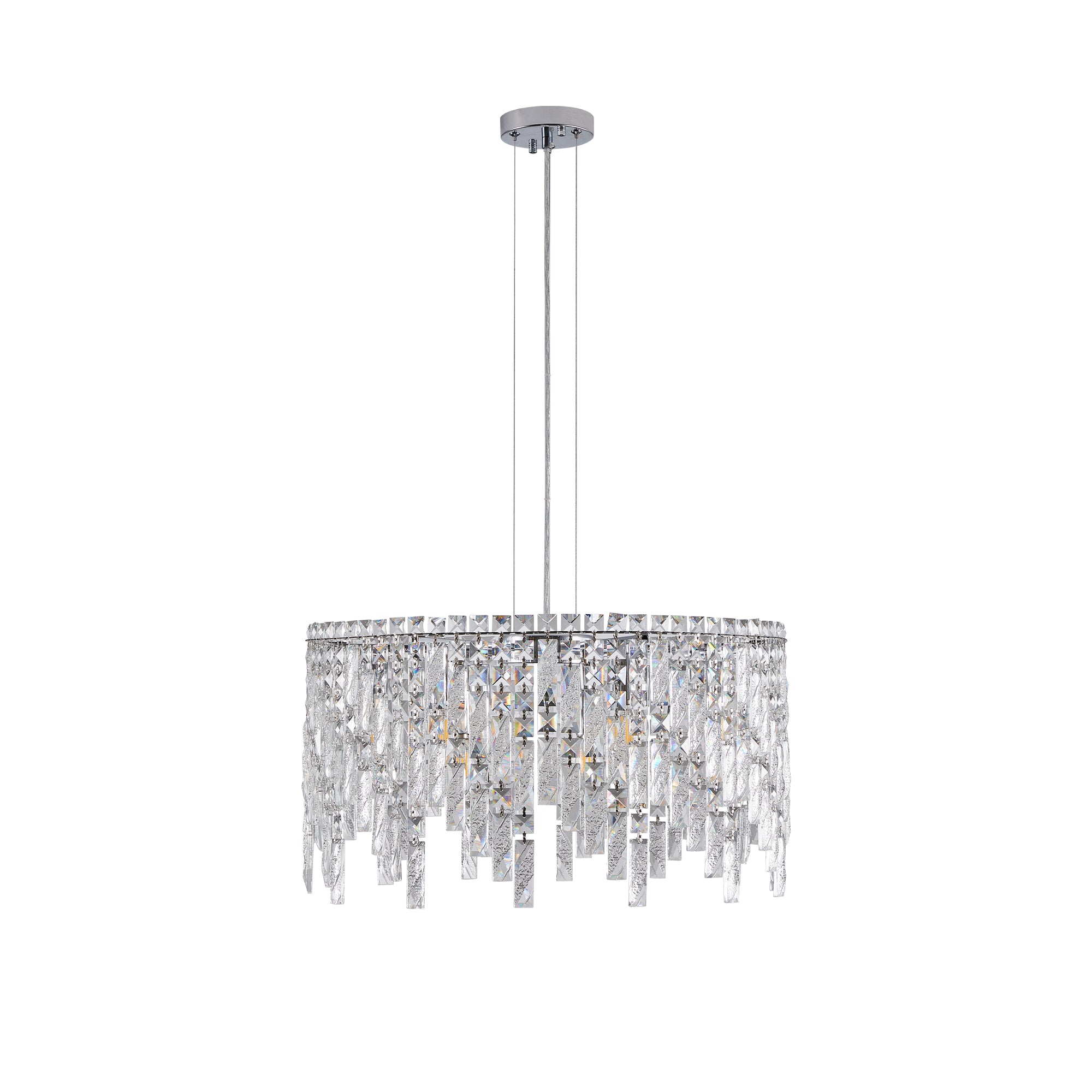 24" Luxurious Round Crystal Chandelier