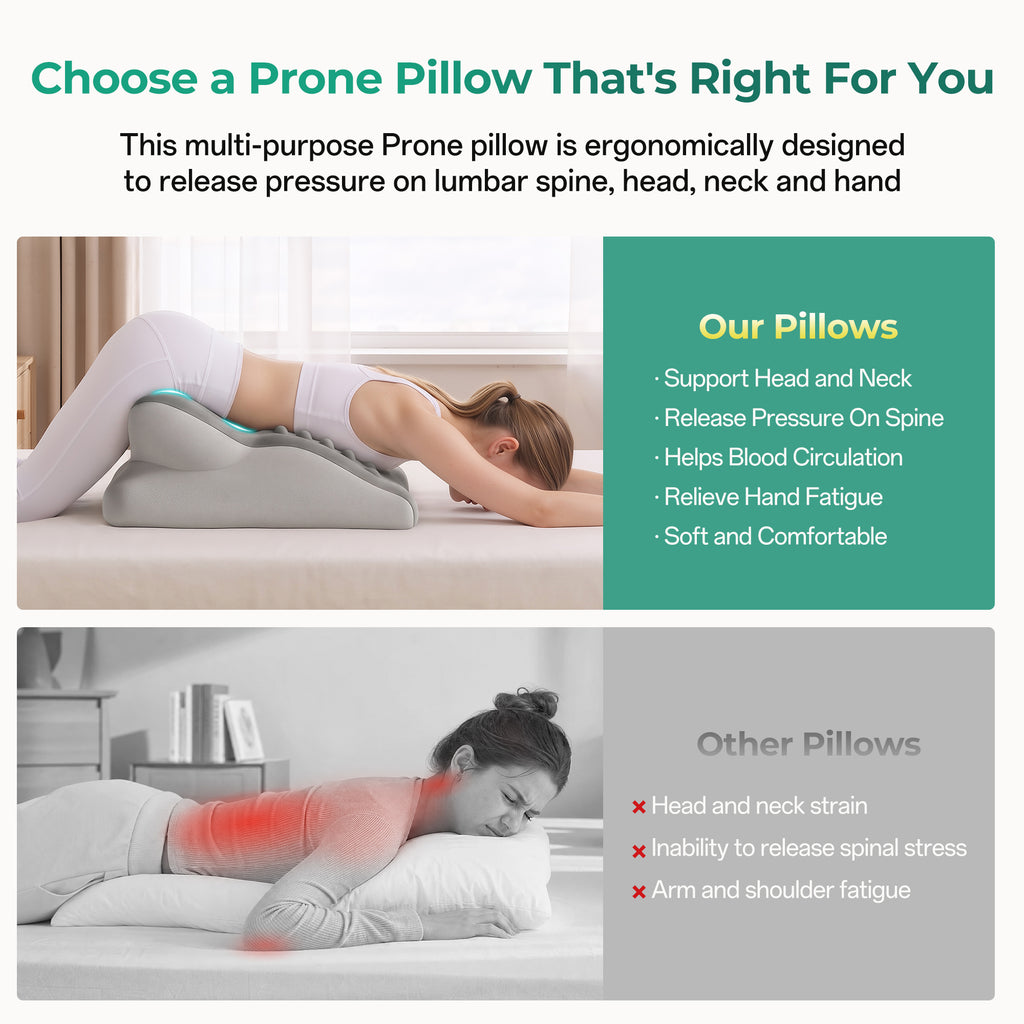 Ergonomic 27° Memory Foam Support Pillow for Couples