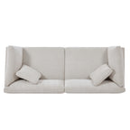 83.50" Modern Flared Arms Sofa (Beige)