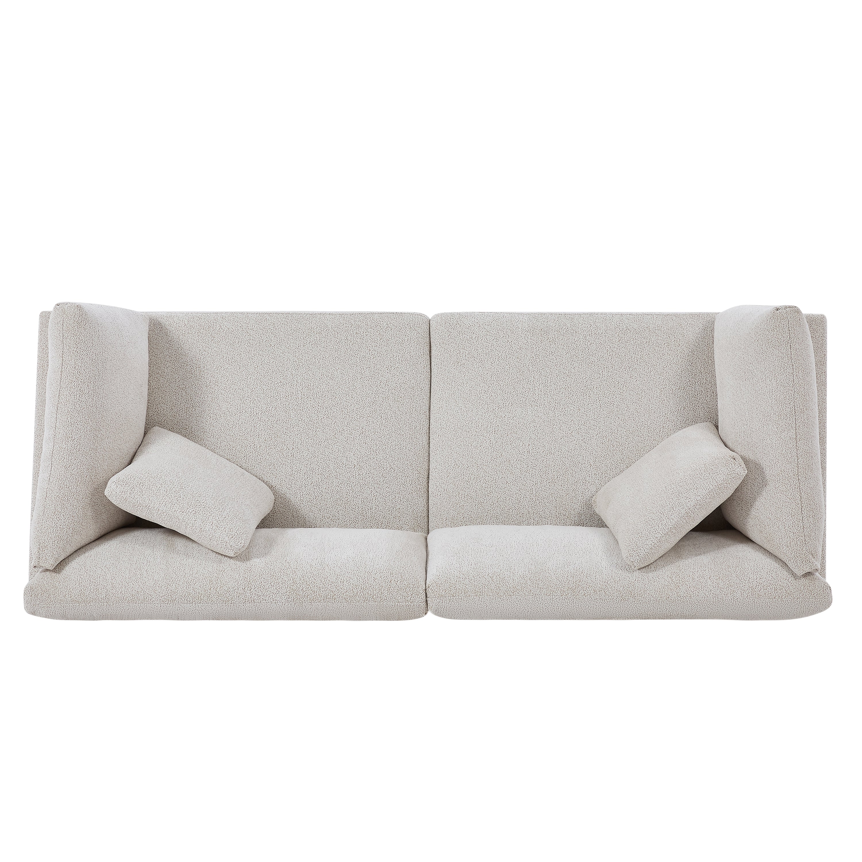 83.50" Modern Flared Arms Sofa (Beige)