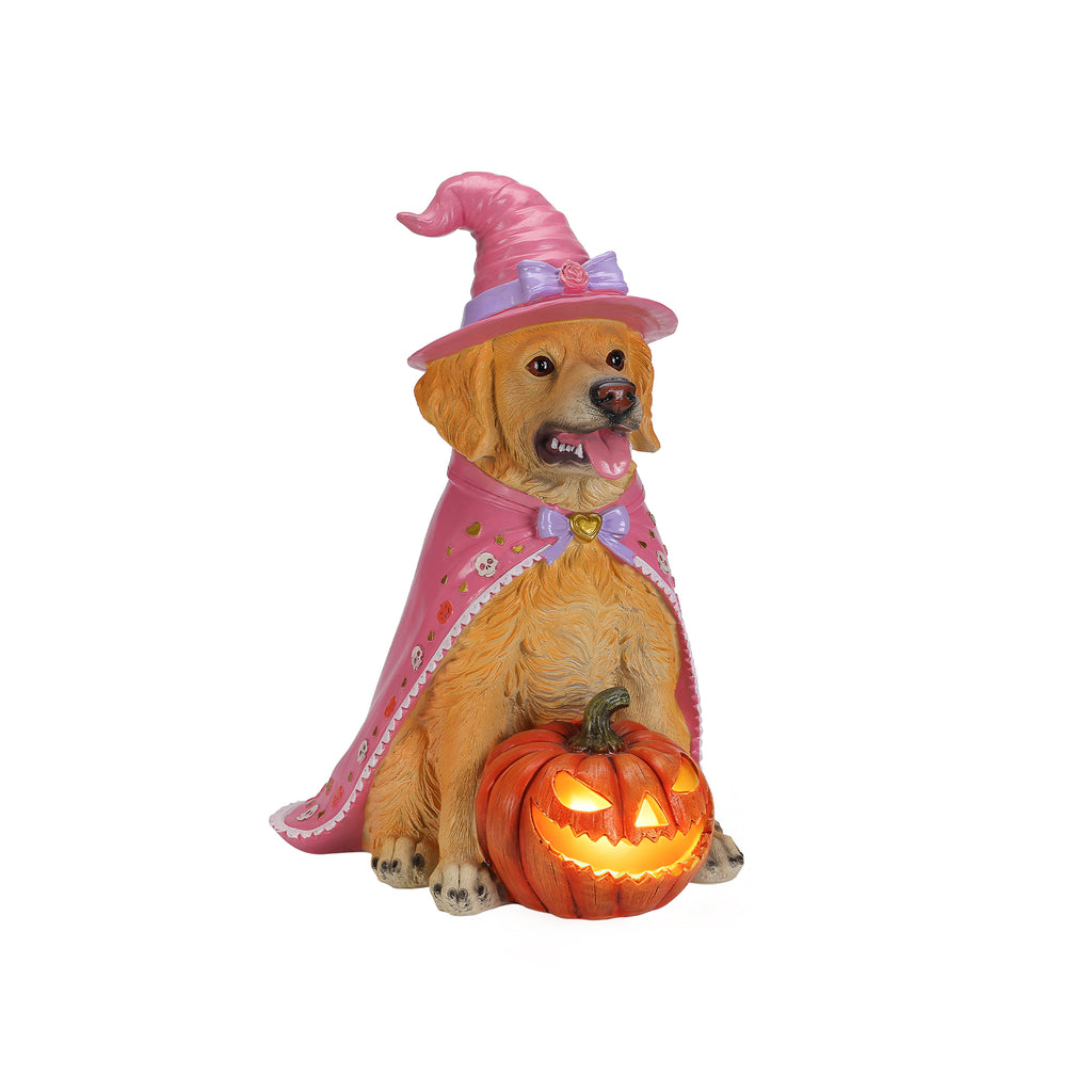 Halloween Golden Retriever Dog Statue