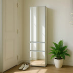 Elise Slim Modular Wood Closet Cabinet with Mirror