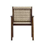 Outdoor Dining Chairs Set of 2 - Acacia Wood & Wicker Rattan