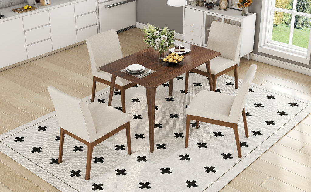 5-Piece Dining Table Set with 4 Chairs