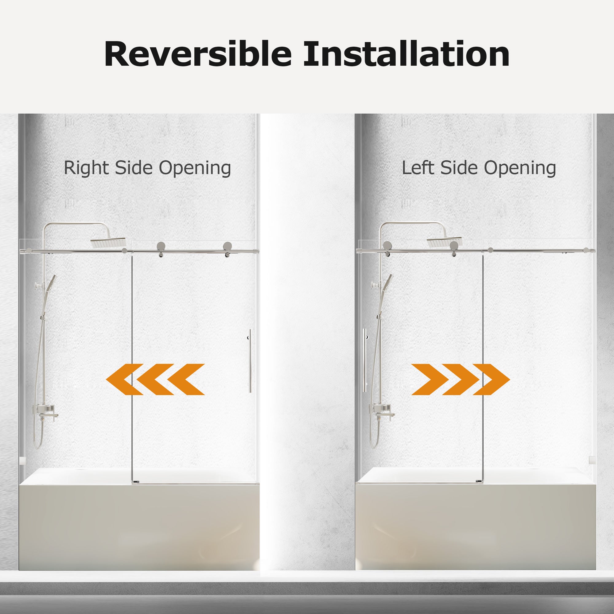 Frameless Single Sliding Soft-Close Shower Doors