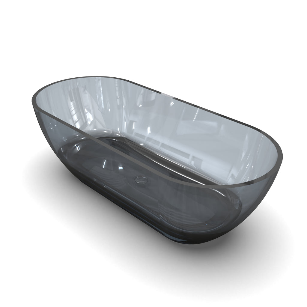 68.9 Inch Translucent Freestanding Bathtub