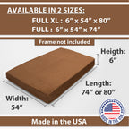 Memory Foam Infused Futon Mattress Full Size