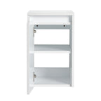 12" Bathroom Side Cabinet, Soft Close Doors, Float Mounting Design, Glossy