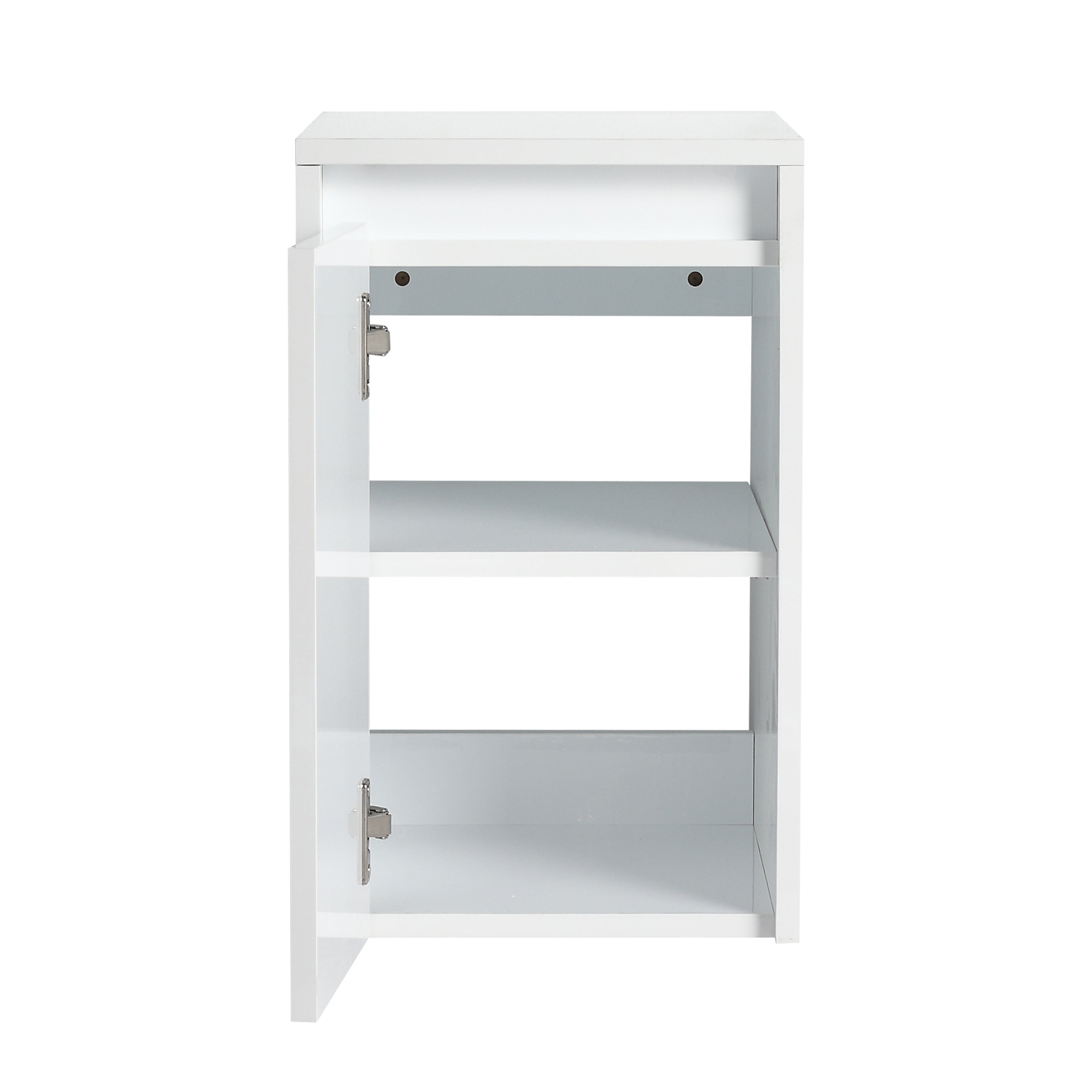 12" Bathroom Side Cabinet, Soft Close Doors, Float Mounting Design, Glossy