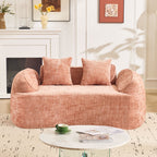 Pink Curved Two-Person Compress Sofa