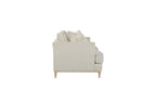 Off White Loveseat with Reversible Cushions and Pillows