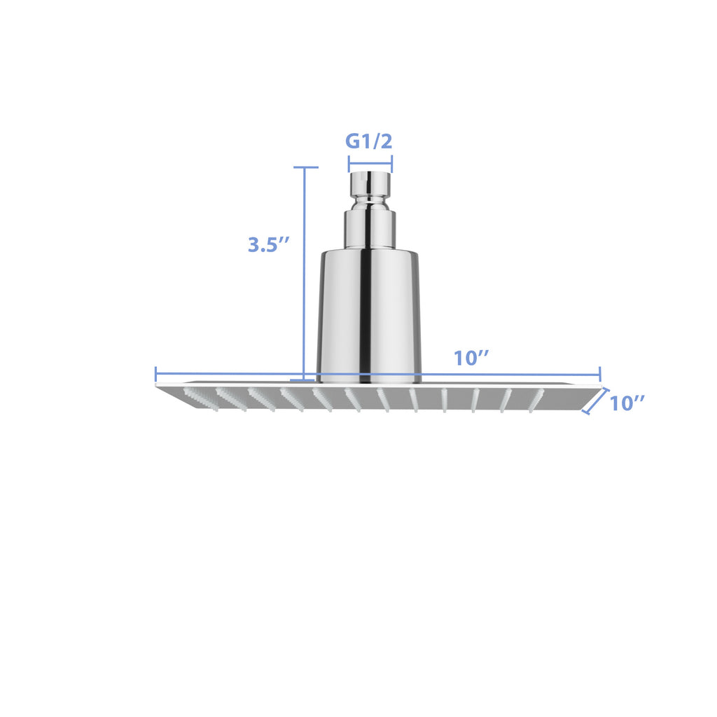 10" Square Rain Shower Head